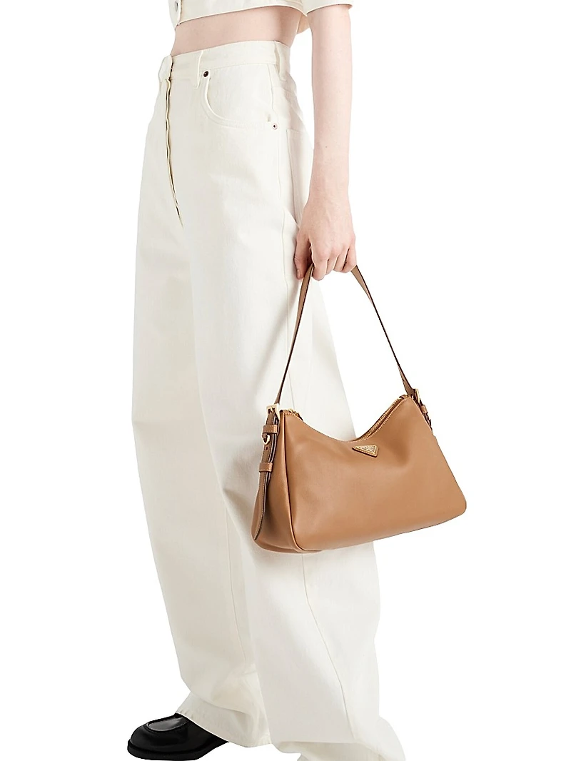 Wide-Leg Denim Jeans