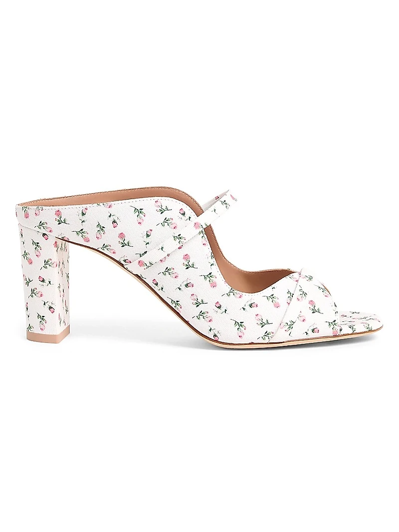 Norah 70MM Floral-Print Block Heel Sandals