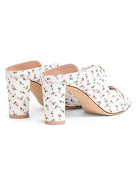 Norah 70MM Floral-Print Block Heel Sandals