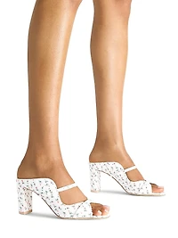 Norah 70MM Floral-Print Block Heel Sandals