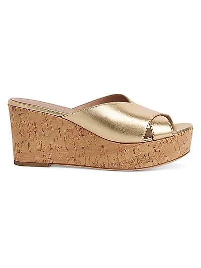 Shanina 70MM Leather Wedge Sandals