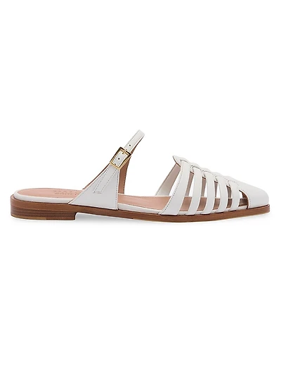 Eleonora Leather Flat Mules