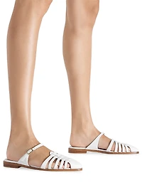 Eleonora Leather Flat Mules