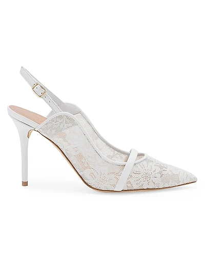 Marion 85MM Lace Slingback Pumps