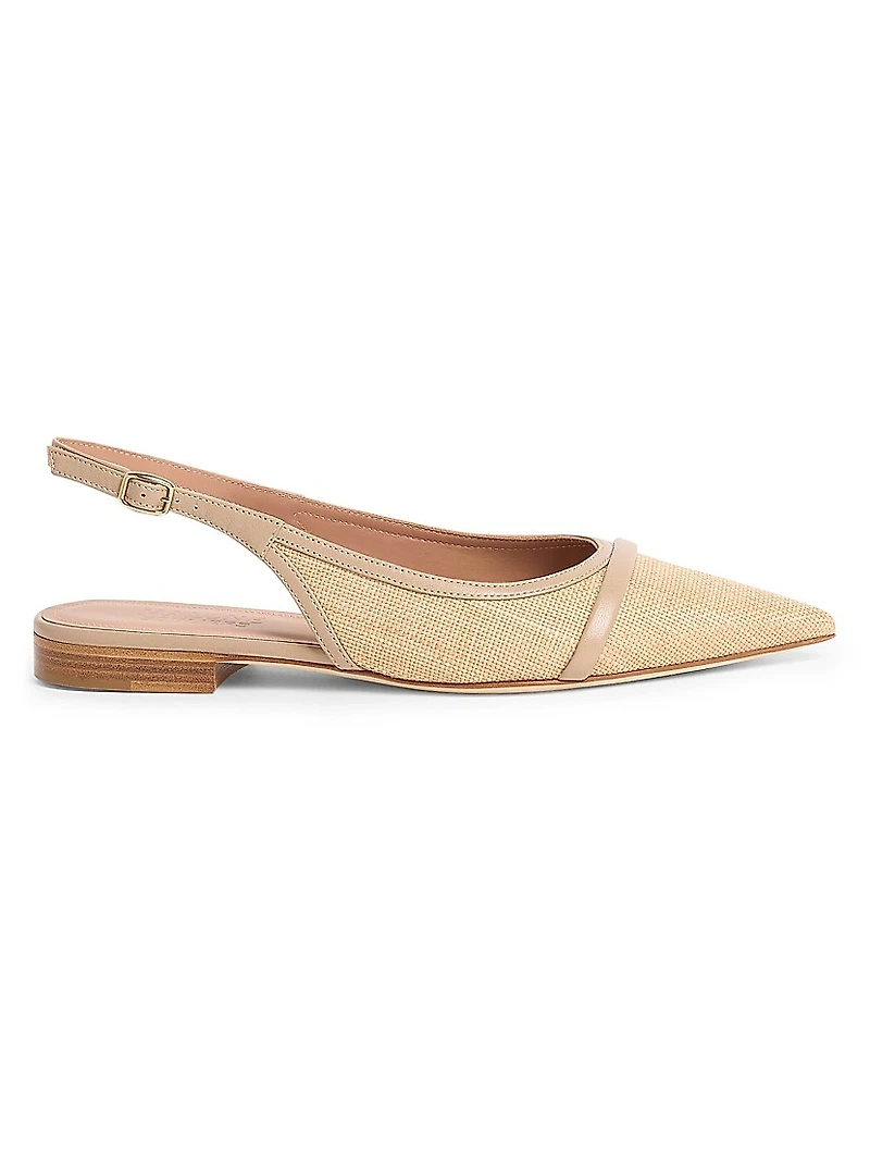 Jama Raffia Slingback Flats