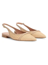 Jama Raffia Slingback Flats