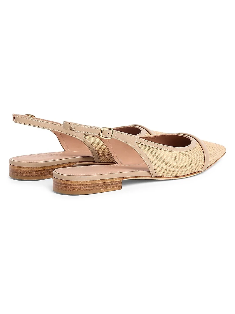 Jama Raffia Slingback Flats