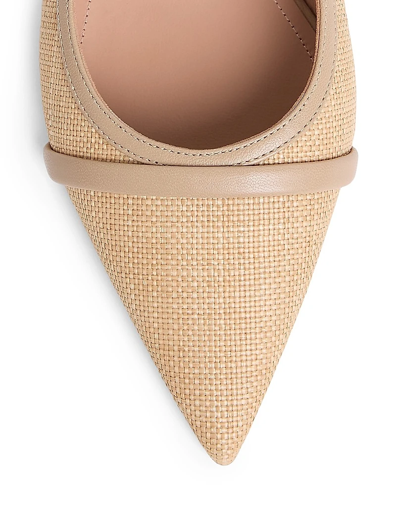 Jama Raffia Slingback Flats