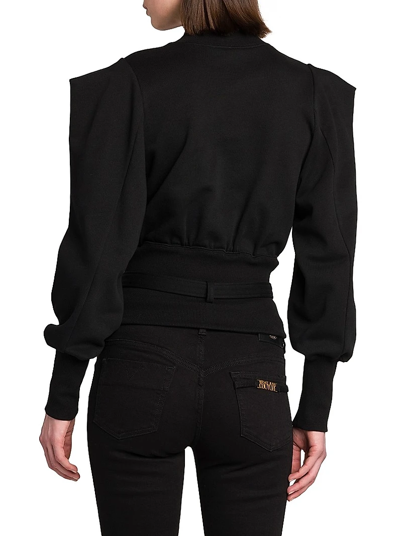 Cinched Cotton Sweatshirt