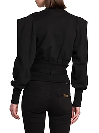 Cinched Cotton Sweatshirt