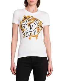 Logo Crewneck Stretch-Cotton T-Shirt