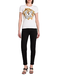 Logo Crewneck Stretch-Cotton T-Shirt