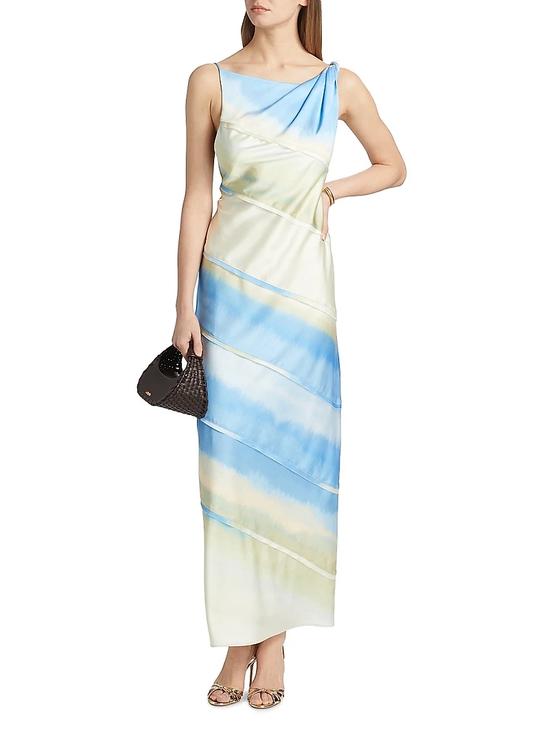 Kahlo Satin Column Gown