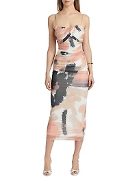 Avni Printed Stretch Midi-Dress