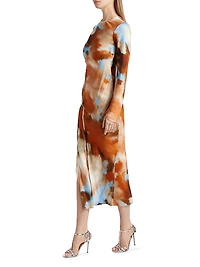 Rhode Printed Long-Sleeve Maxi Dress