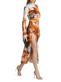 Rhode Printed Long-Sleeve Maxi Dress