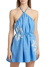 Tammy Halterneck Tie-Waist Minidress