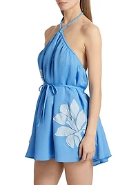 Tammy Halterneck Tie-Waist Minidress