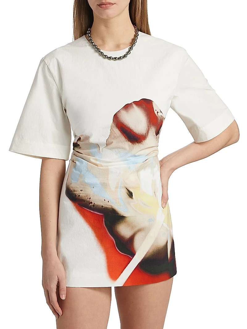 Astryd Floral Stretch-Cotton Minidress