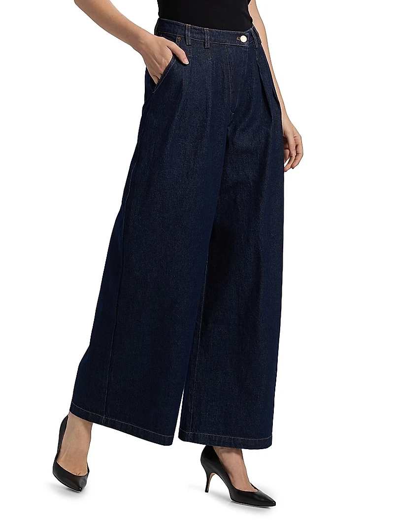 Micah Denim Wide-Leg Pants