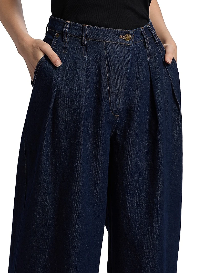 Micah Denim Wide-Leg Pants