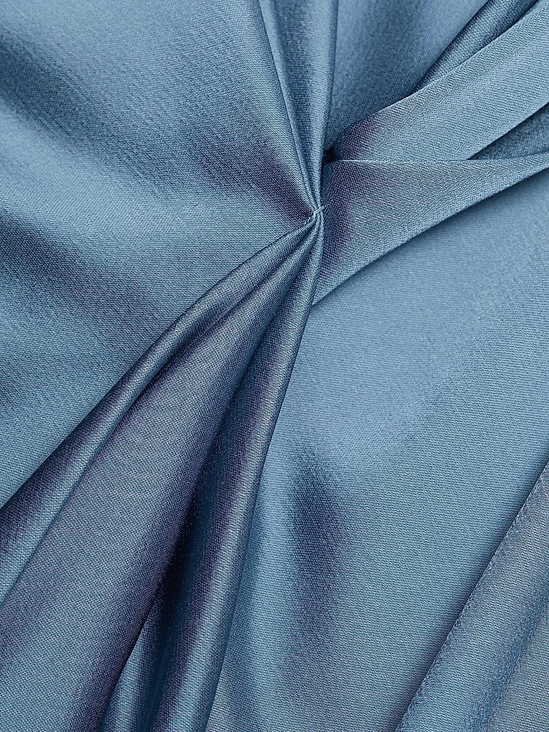 Alyssa Satin Asymmetric Minidress