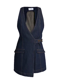 Micah Denim Wrap Minidress