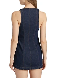 Micah Denim Wrap Minidress