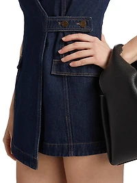 Micah Denim Wrap Minidress