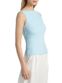Lex Boatneck Sleeveless Top