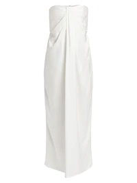 Alyssa Satin Strapless Maxi Dress