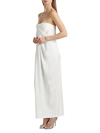 Alyssa Satin Strapless Maxi Dress