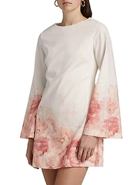 Maggie Floral Linen-Cotton Minidress