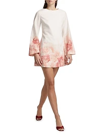 Maggie Floral Linen-Cotton Minidress