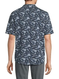 Abstract Print Cotton Short-Sleeve Shirt
