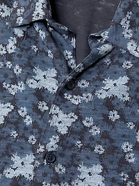 Abstract Print Cotton Short-Sleeve Shirt