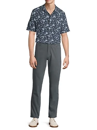 Abstract Print Cotton Short-Sleeve Shirt