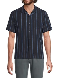 Striped Cotton Cabana Shirt