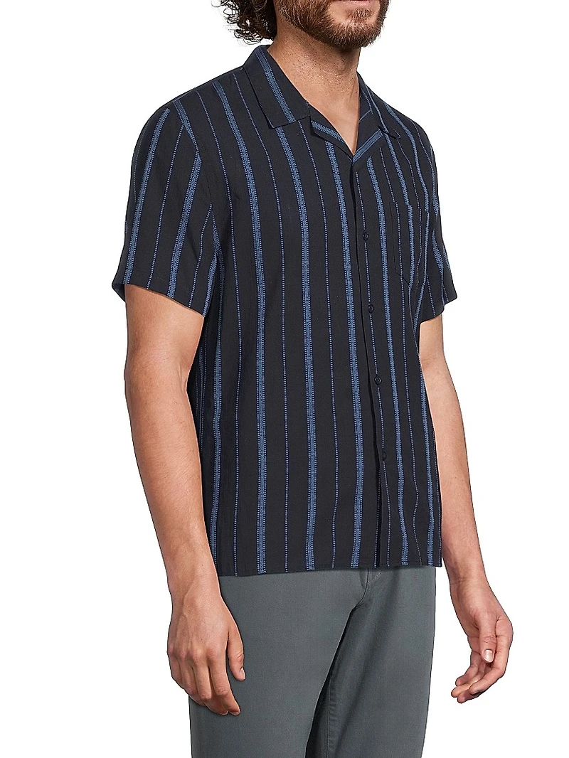 Striped Cotton Cabana Shirt