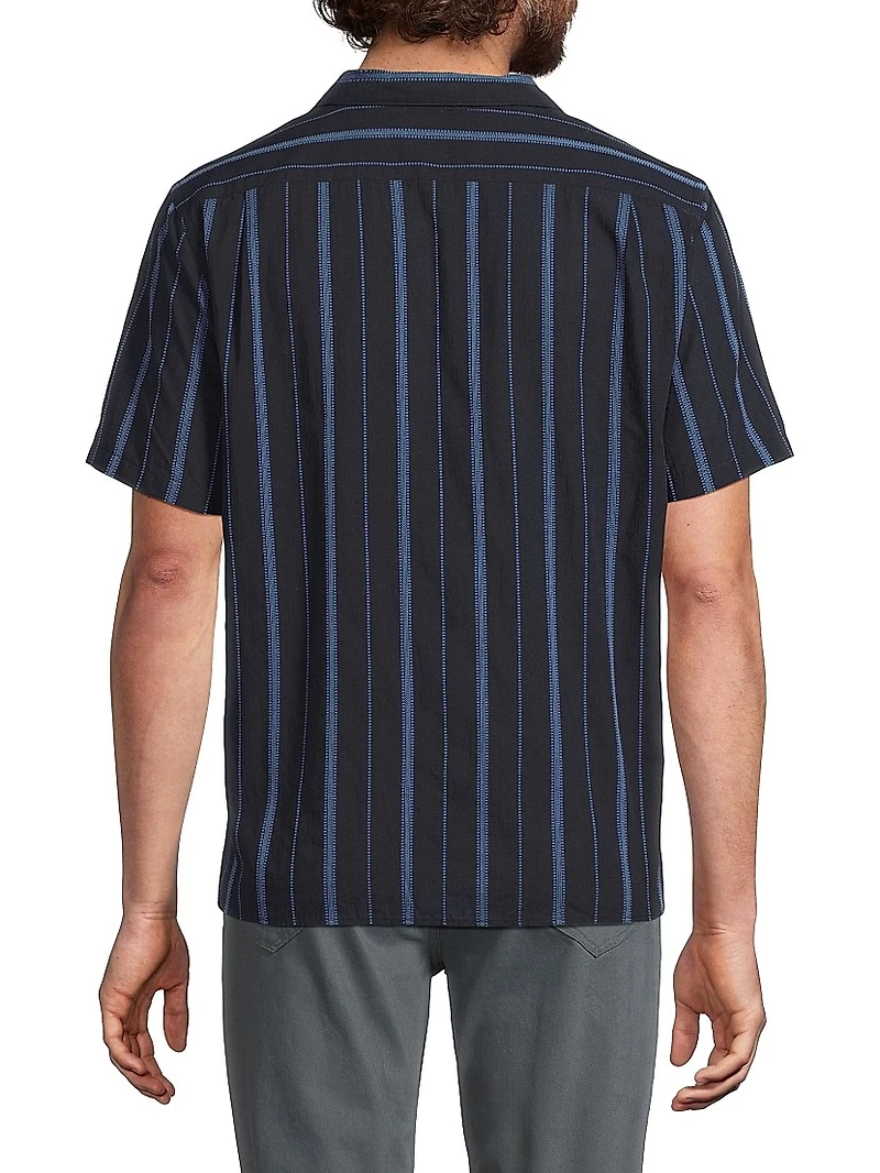 Striped Cotton Cabana Shirt