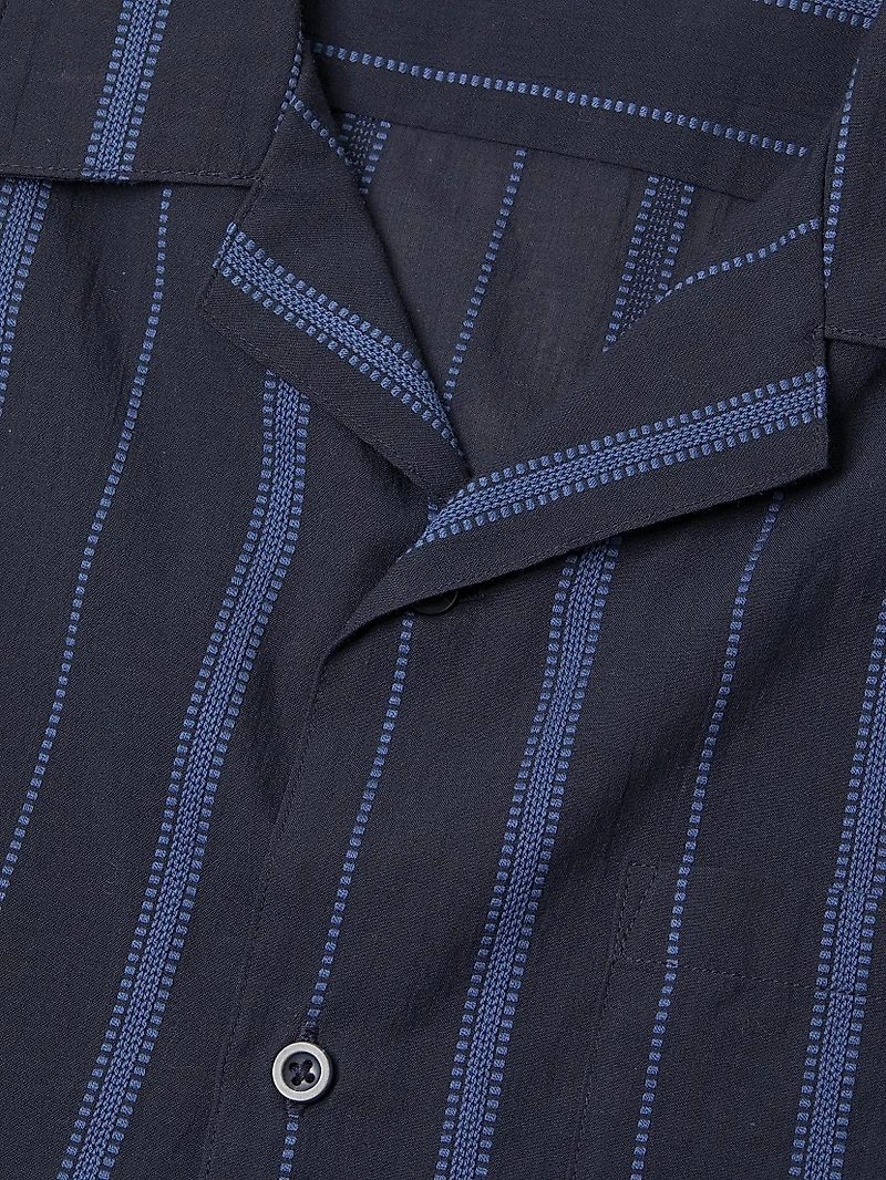 Striped Cotton Cabana Shirt