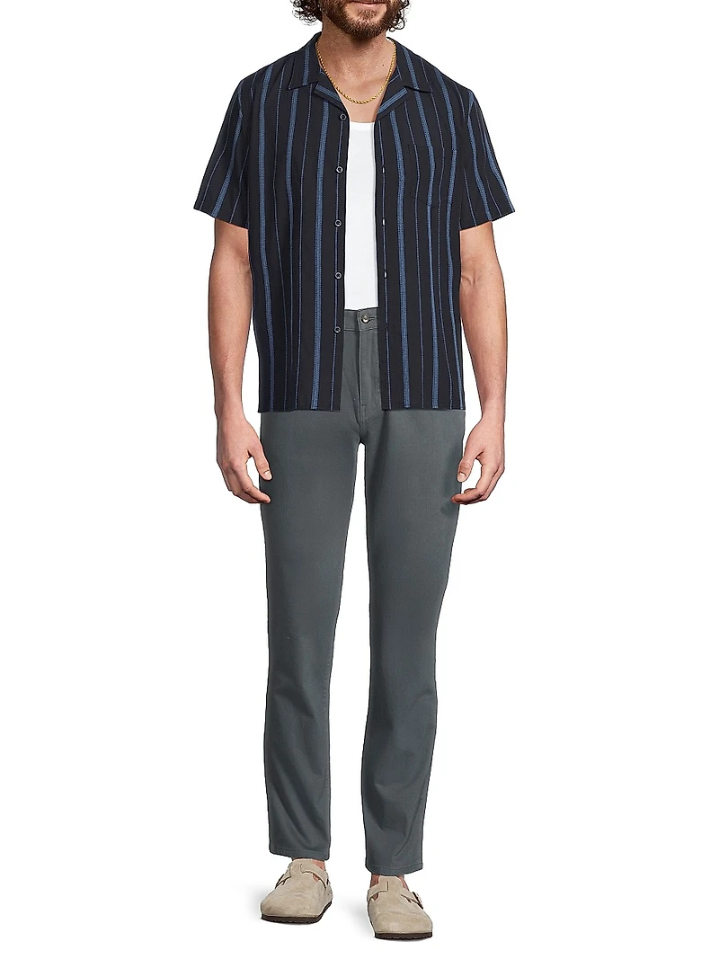 Striped Cotton Cabana Shirt