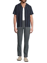 Striped Cotton Cabana Shirt