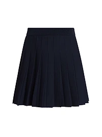 Jared Pleated Knit Miniskirt