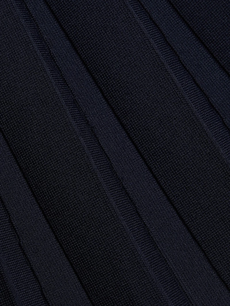 Jared Pleated Knit Miniskirt