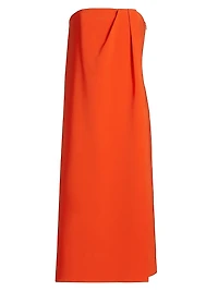 Anika Stretch Strapless Midi-Dress