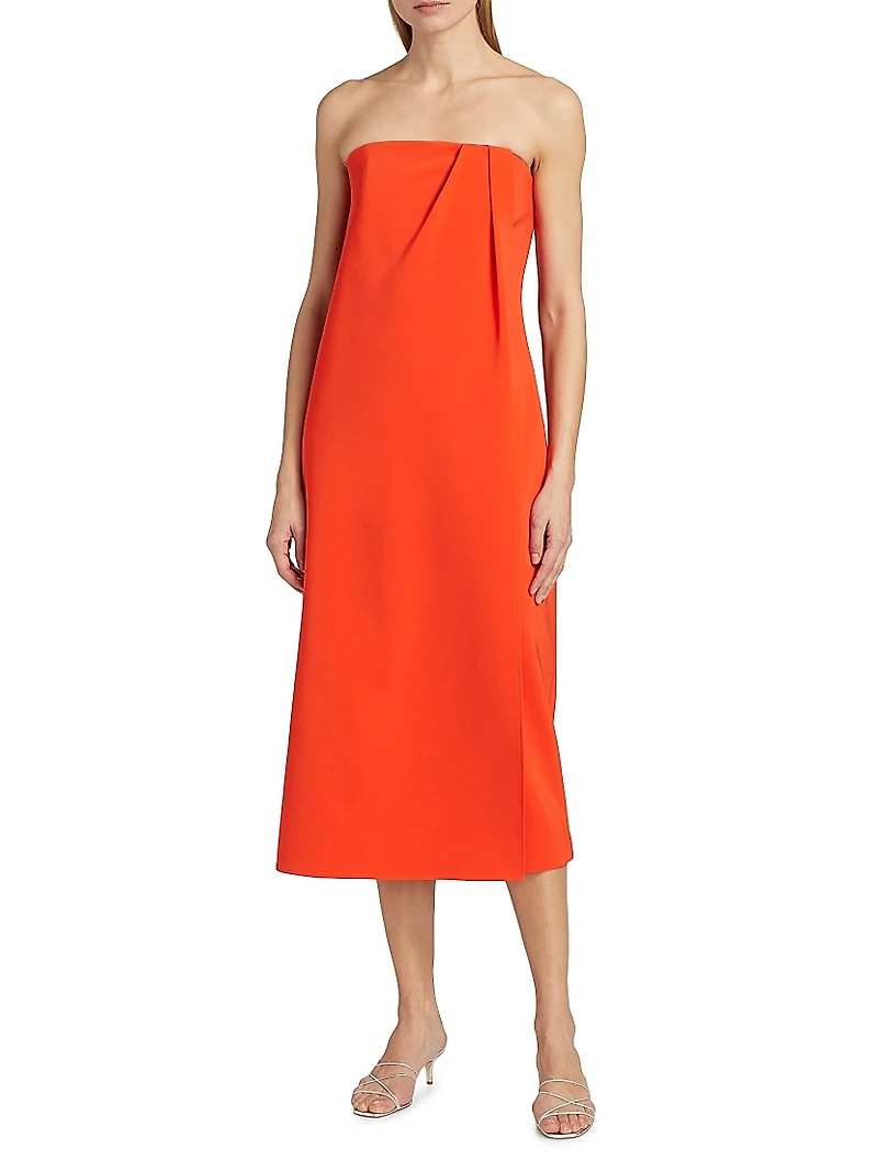 Anika Stretch Strapless Midi-Dress