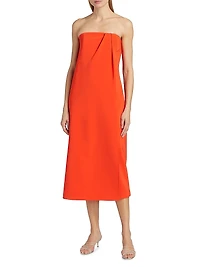 Anika Stretch Strapless Midi-Dress