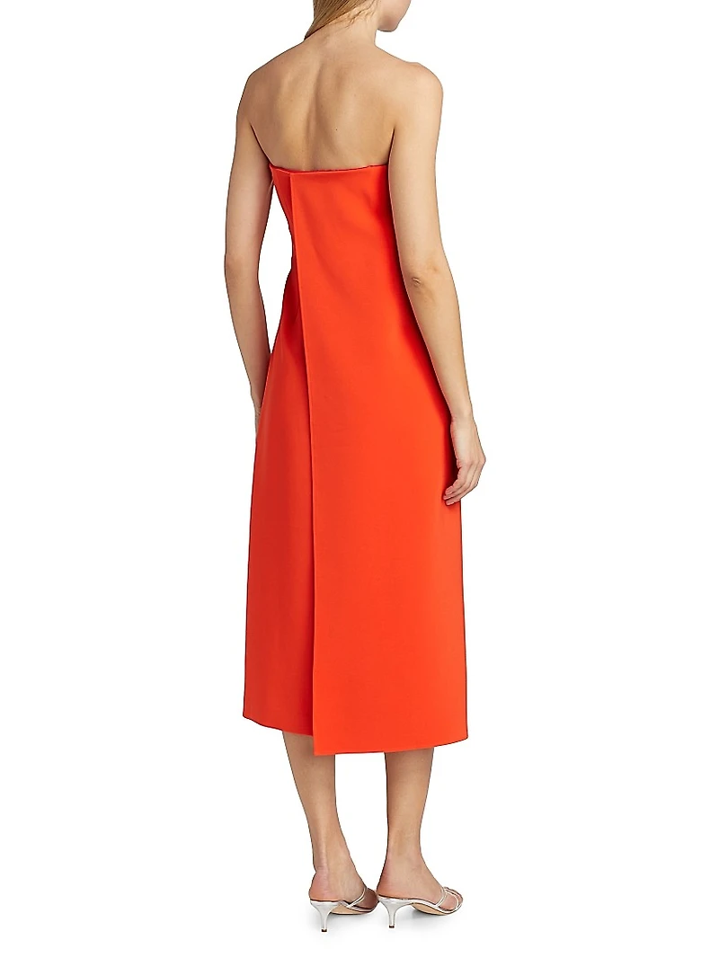 Anika Stretch Strapless Midi-Dress