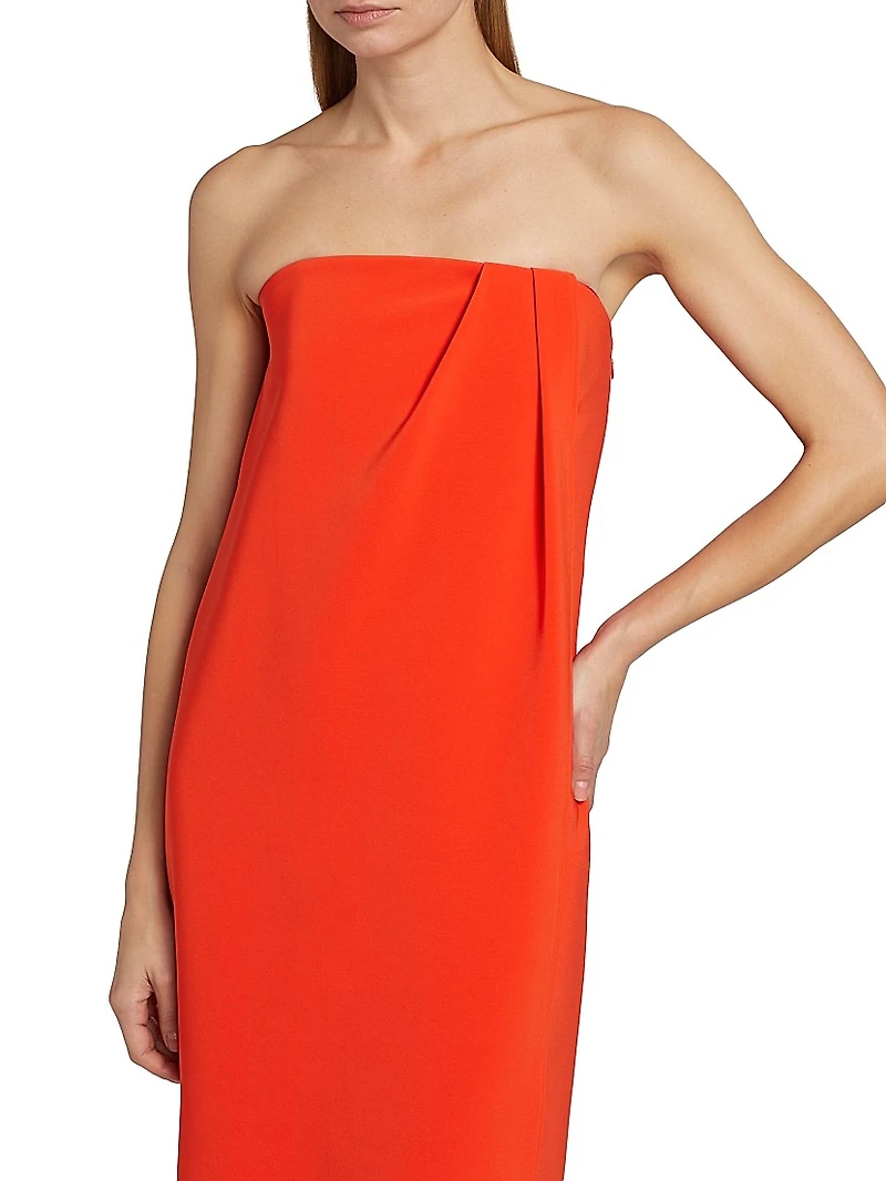 Anika Stretch Strapless Midi-Dress